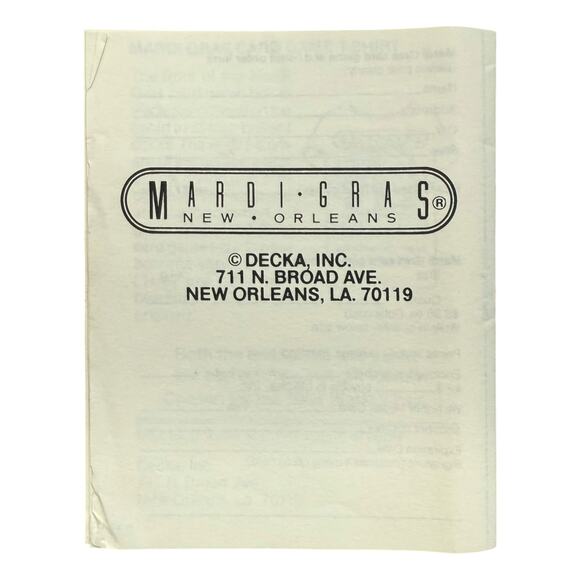 Vintage 1982 Mardi Gras Bacchus 1984 Card Game – Complete Deck Set - Picture 8 of 11